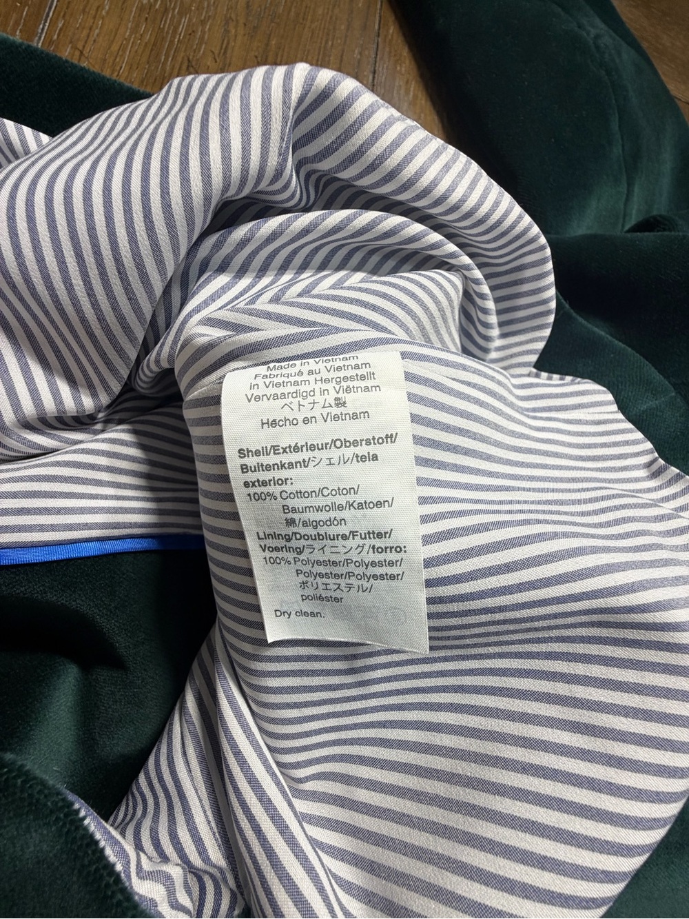J. Crew Parke Velvet Single-Button Blazer - Teal Green size 6 - Picture 4 of 4